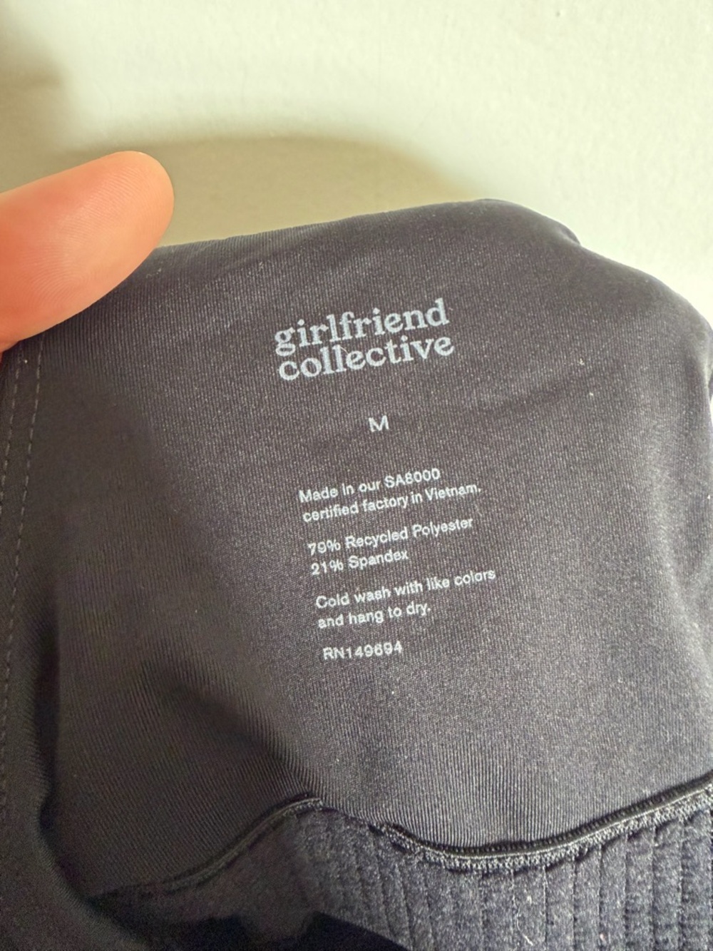 Girlfriend Collective Black Bike Unitard Jumper size Medium EUC - Picture 10 of 11